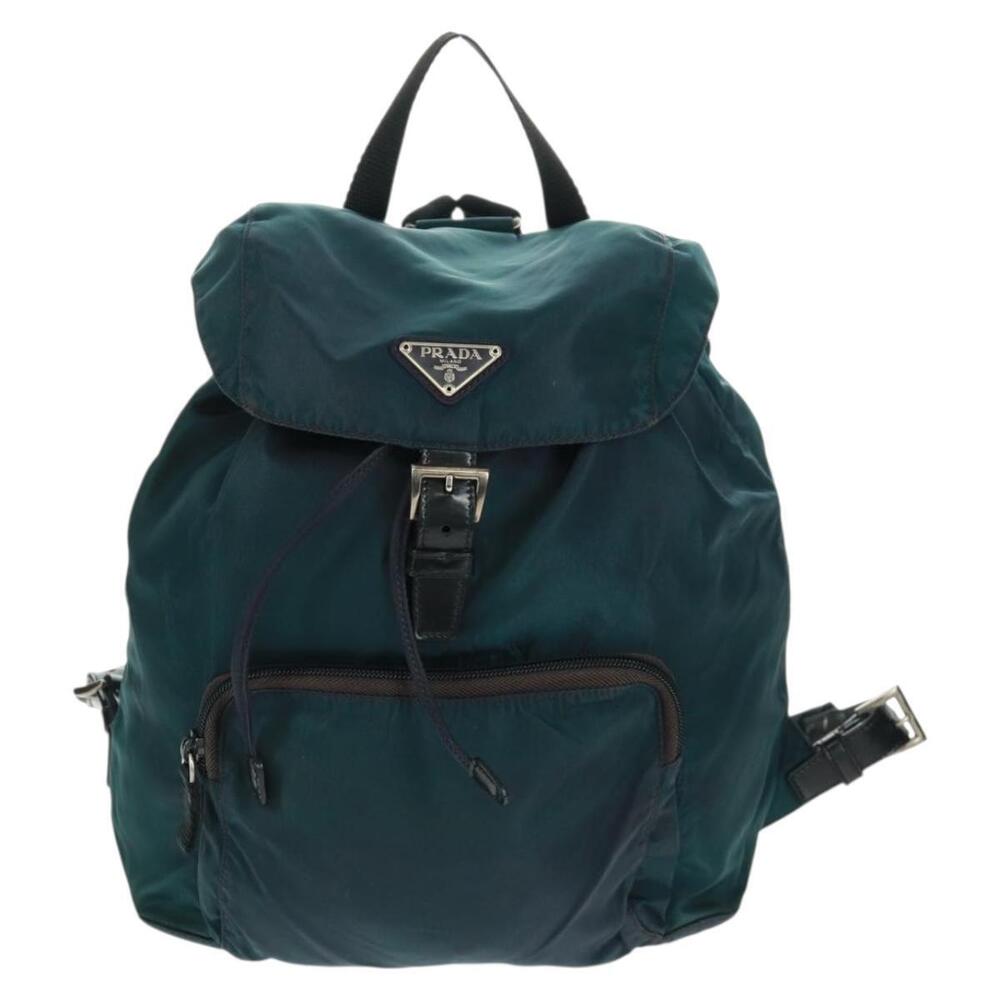 PRADA Backpack Nylon Green Silver Auth 161433 - Picture 13 of 16